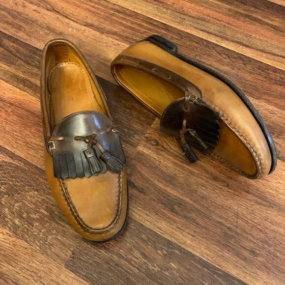 Allen Edmonds Nashua Tassel Loafer, men's size 12 Tan and Brown - Picture 5 of 11